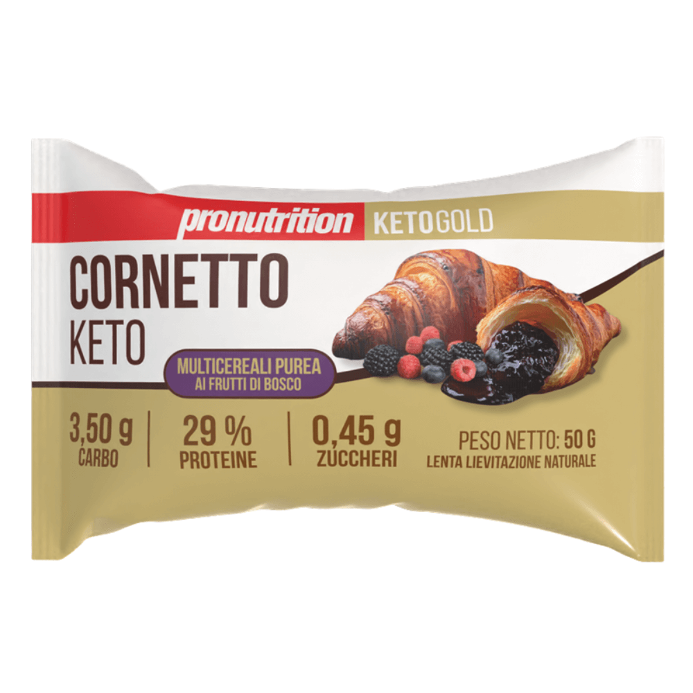 Cornetto multicereali chetogenico con frutti di bosco 50 g Pronutrition