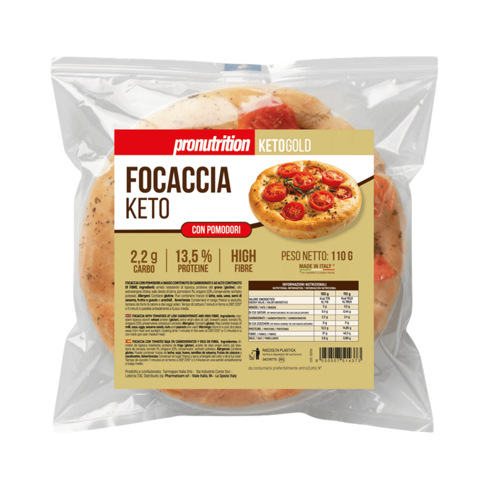 Focaccia Keto con Pomodori 110g Pronutrition