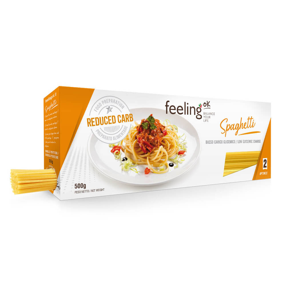 Spaghetti proteici ad alto contenuto di fibre Low carb Optimize – 500 g – FeelingOK