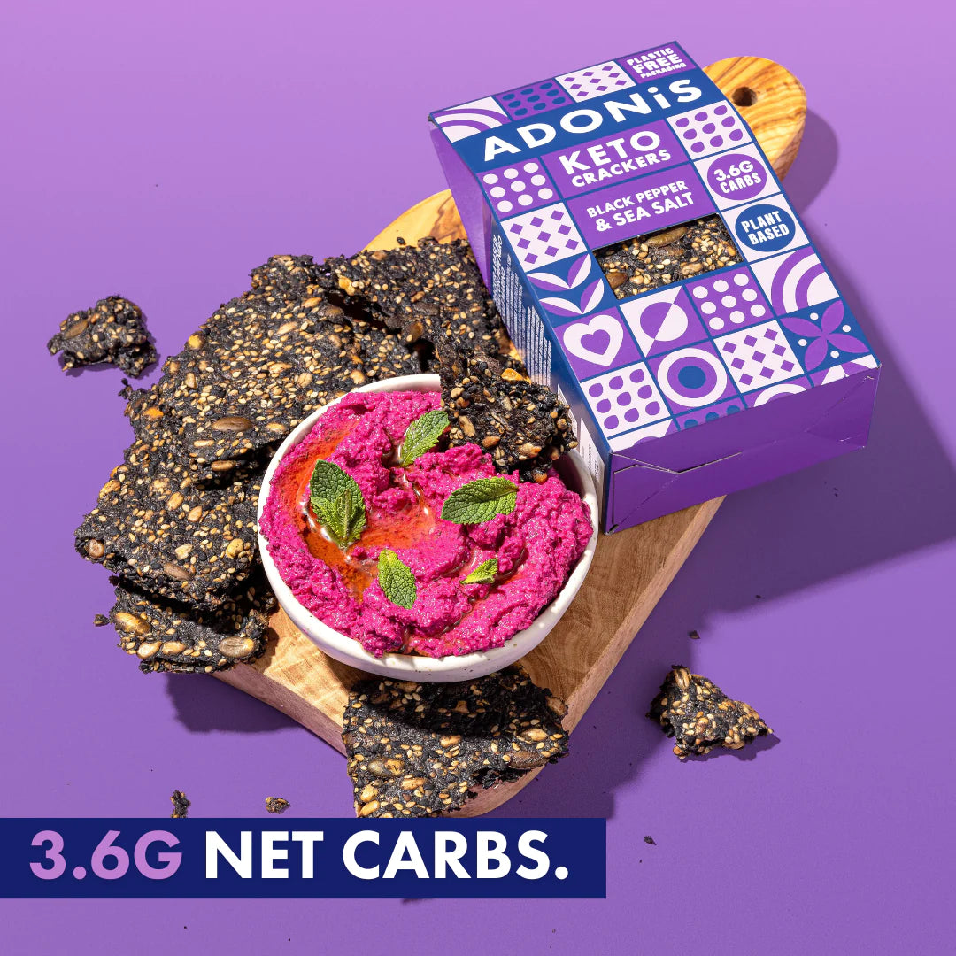 ADONIS Cracker Keto al pepe nero e sale marino