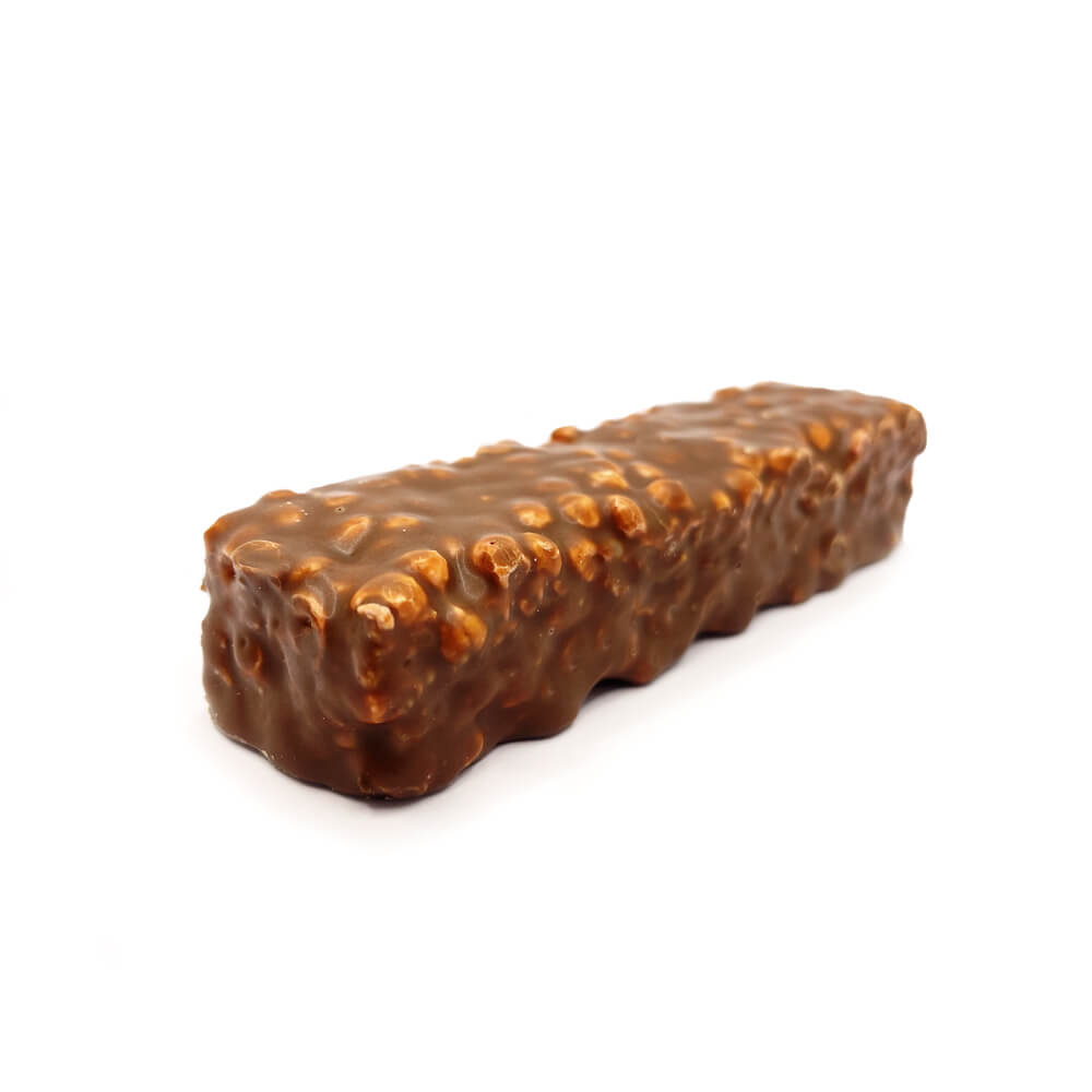 Barretta proteica cremosa “fluffy” Gusto Ribes nero ricoperto di cioccolato senza glutine All'unità MD