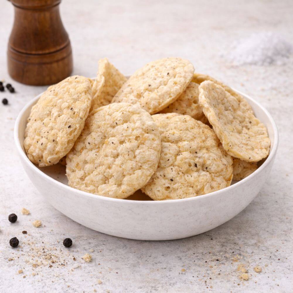 Chips proteiche soffiate gusto Pepe nero e sale confezione monodose 25 g