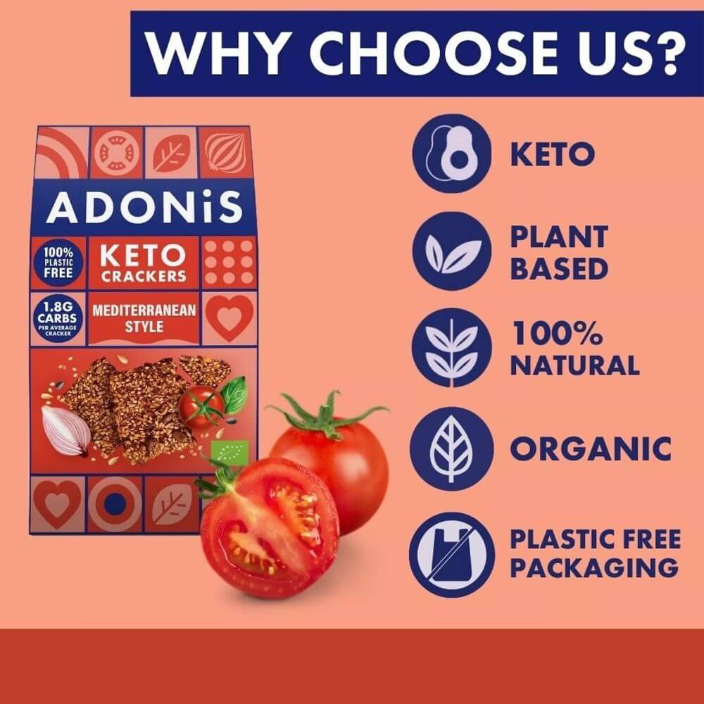 Crackers Keto stile mediterraneo ADONIS