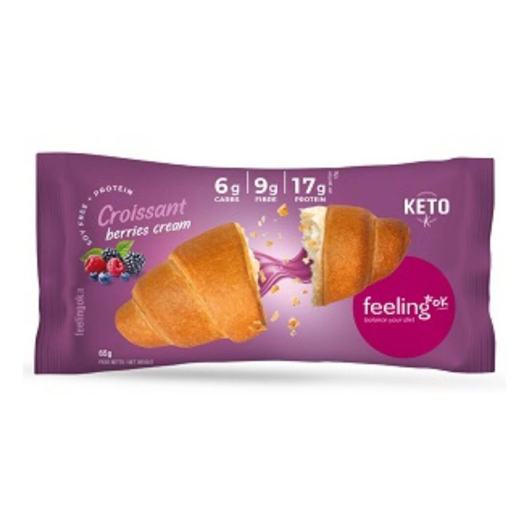 Croissant proteico ripieno di crema ai frutti di bosco FeelingOK TMC 11/25