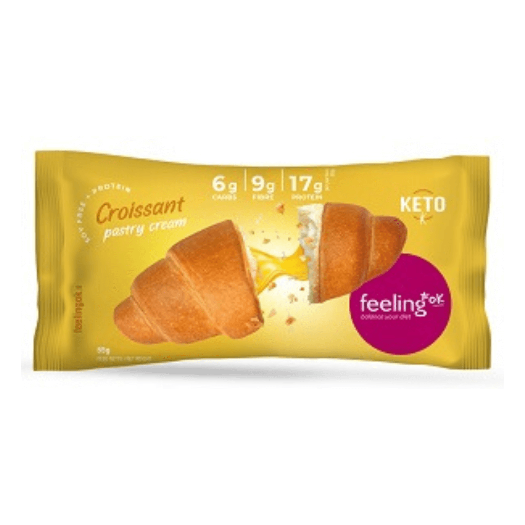 Croissant proteico ripieno di crema pasticcera FeelingOK