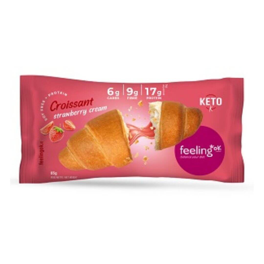 Croissant proteico ripieno di crema alla fragola FeelingOK TMC 11/2025