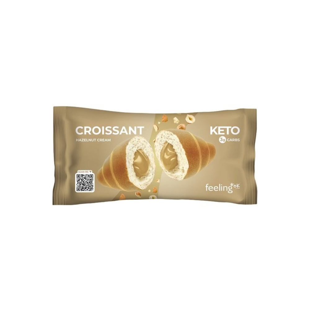Croissant KETO ripieno di crema alla nocciola FeelingOK