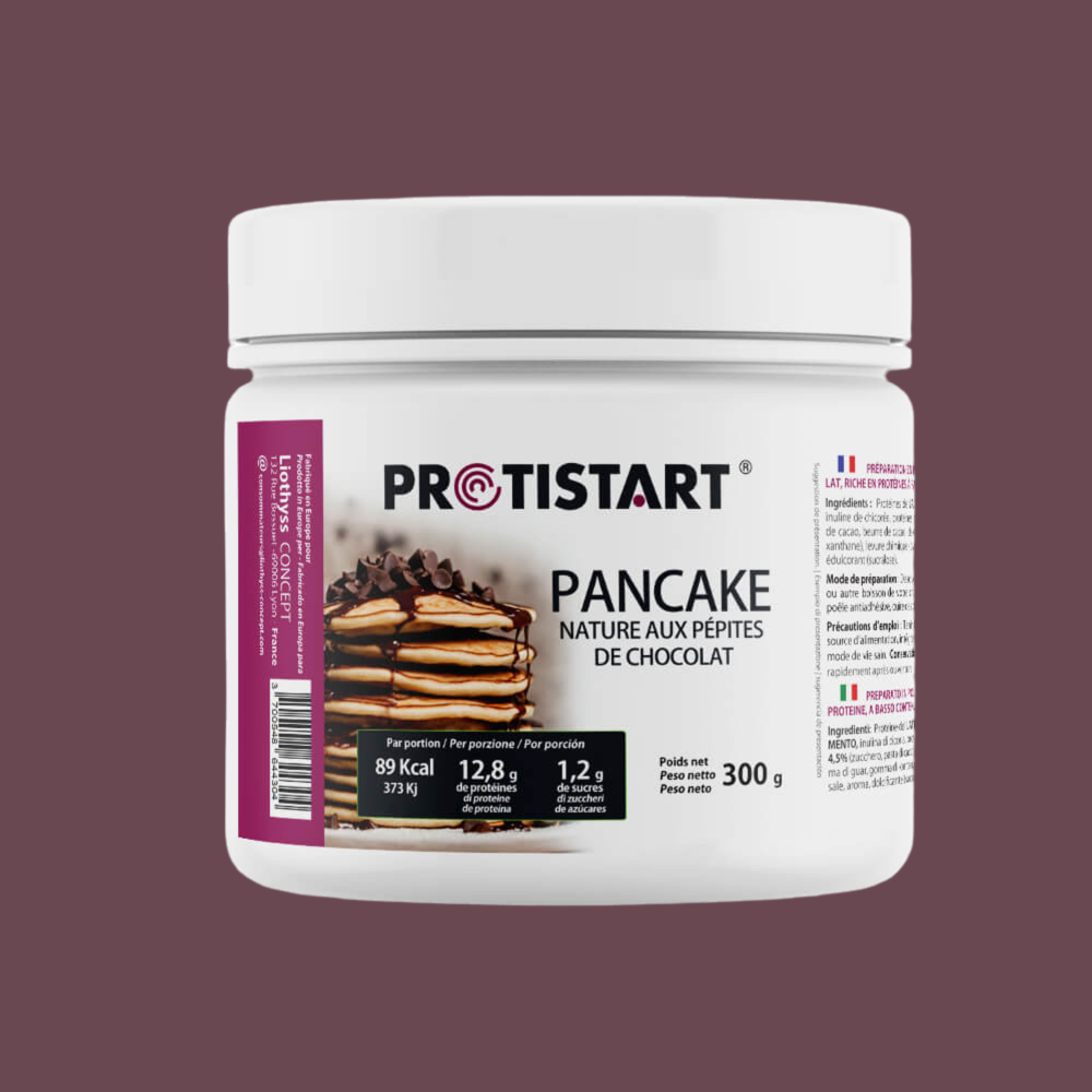 Pancake proteico con gocce di cioccolato Barattolo da 300g PROTISTART