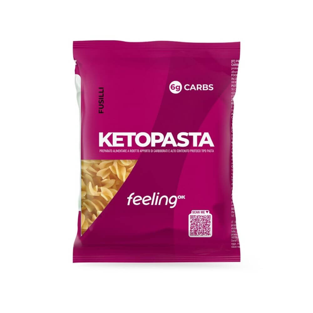 Pasta proteica tipo Fusilli confezione da 50g FeelingOk