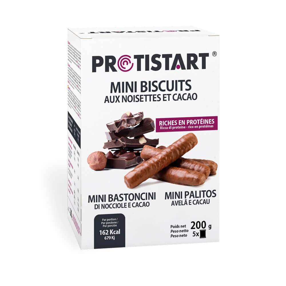 Mini Bastoncini Proteici Nocciole e cacao PROTISTART
