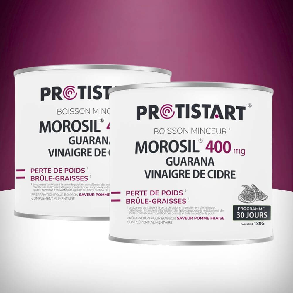 Morosil® 400 mg Bevanda brucia-grassi gusto mela-fragola – 30 giorni PROTISTART -Confezione da 2