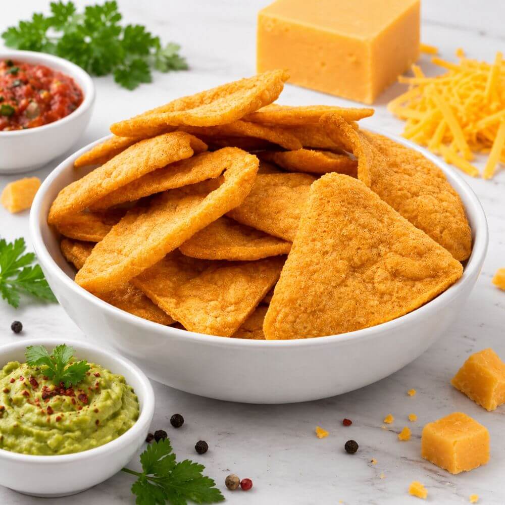 Chips tortilla proteiche gusto formaggio cheddar unità da 25 g