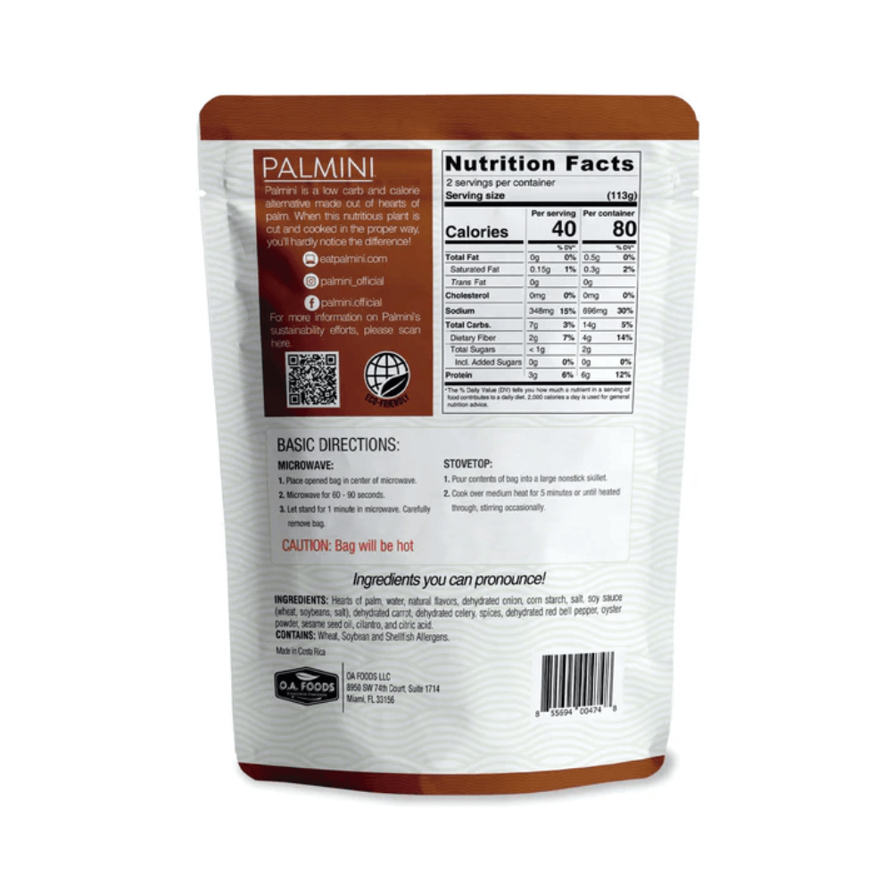 Palmini - Fried Rice- 5 g di carboidrati - Senza glutine - Confezione da 226 g
