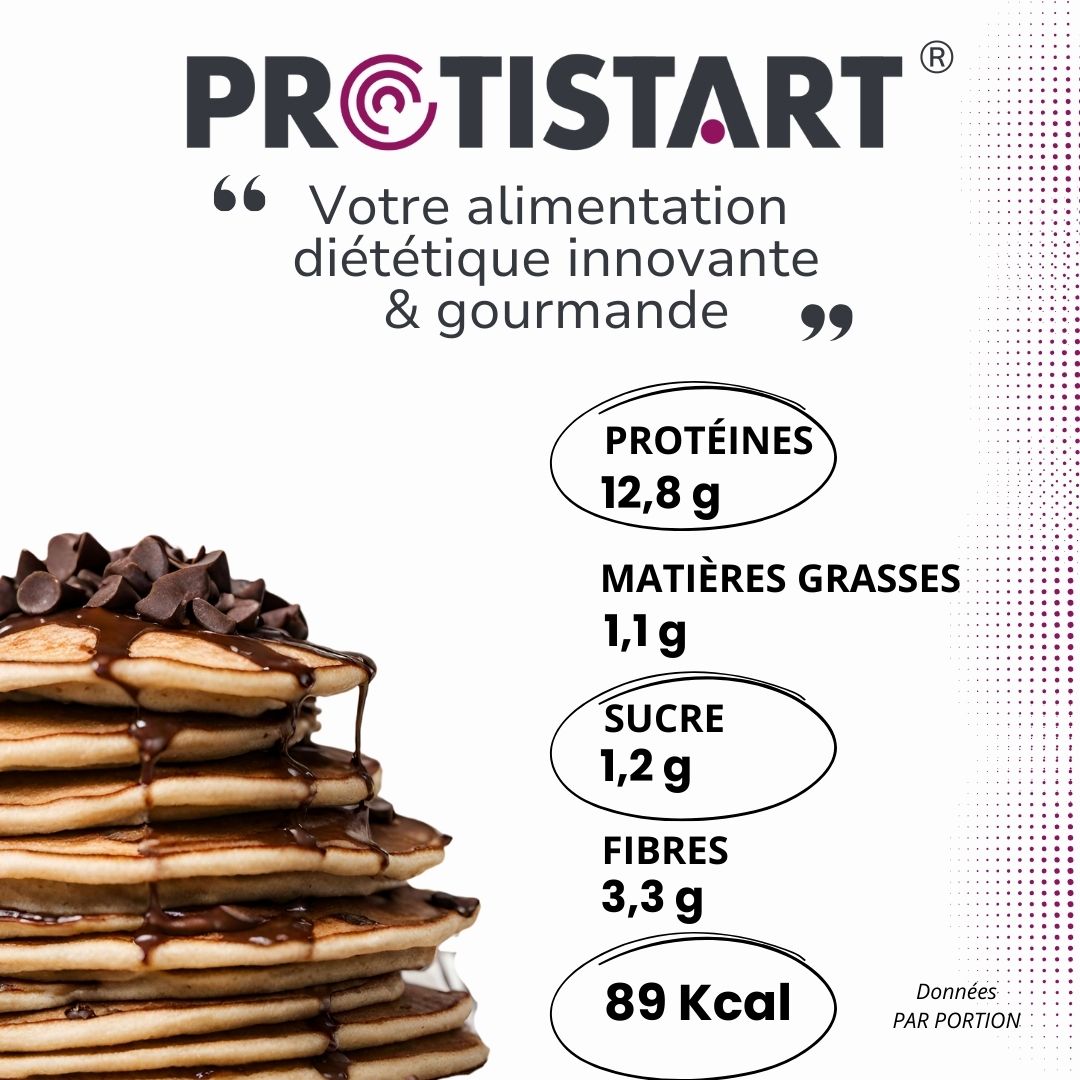 Pancake proteico con gocce di cioccolato Barattolo da 300g PROTISTART