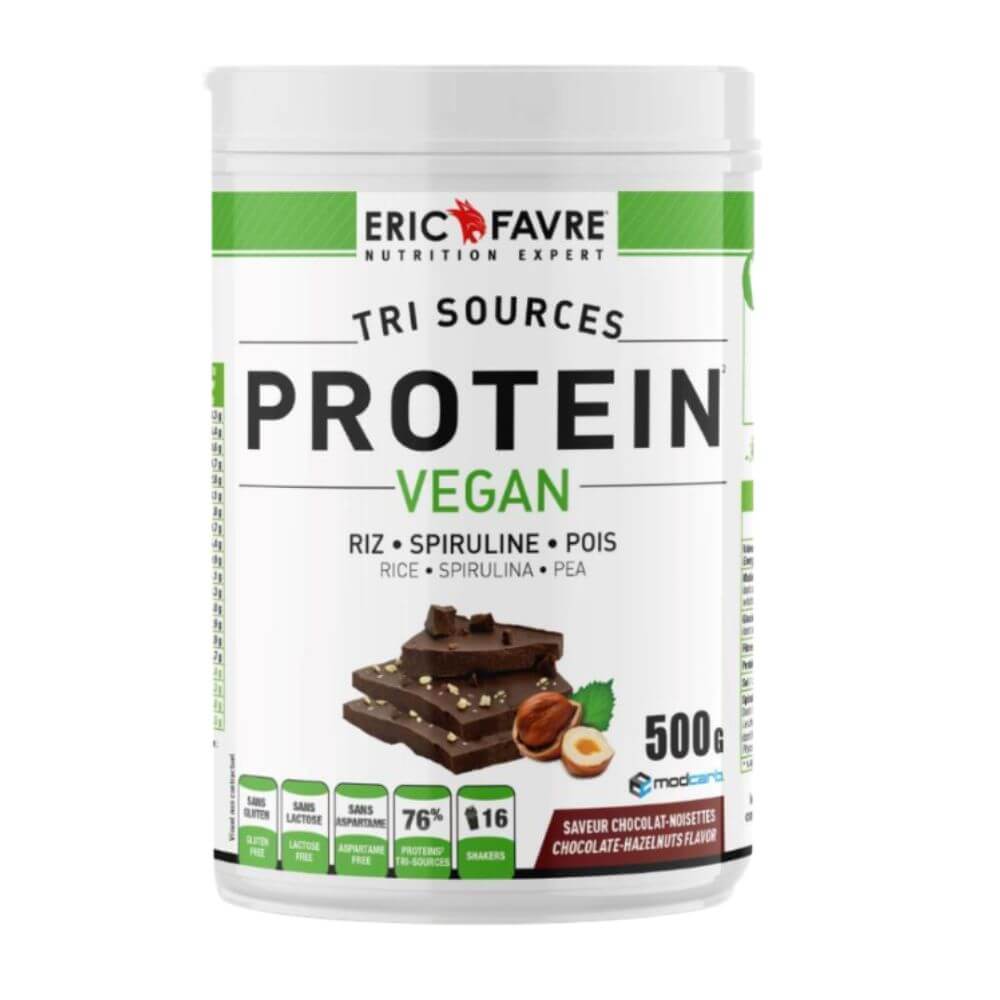 Proteine vegane cioccolato e nocciole - 500g Eric Favre