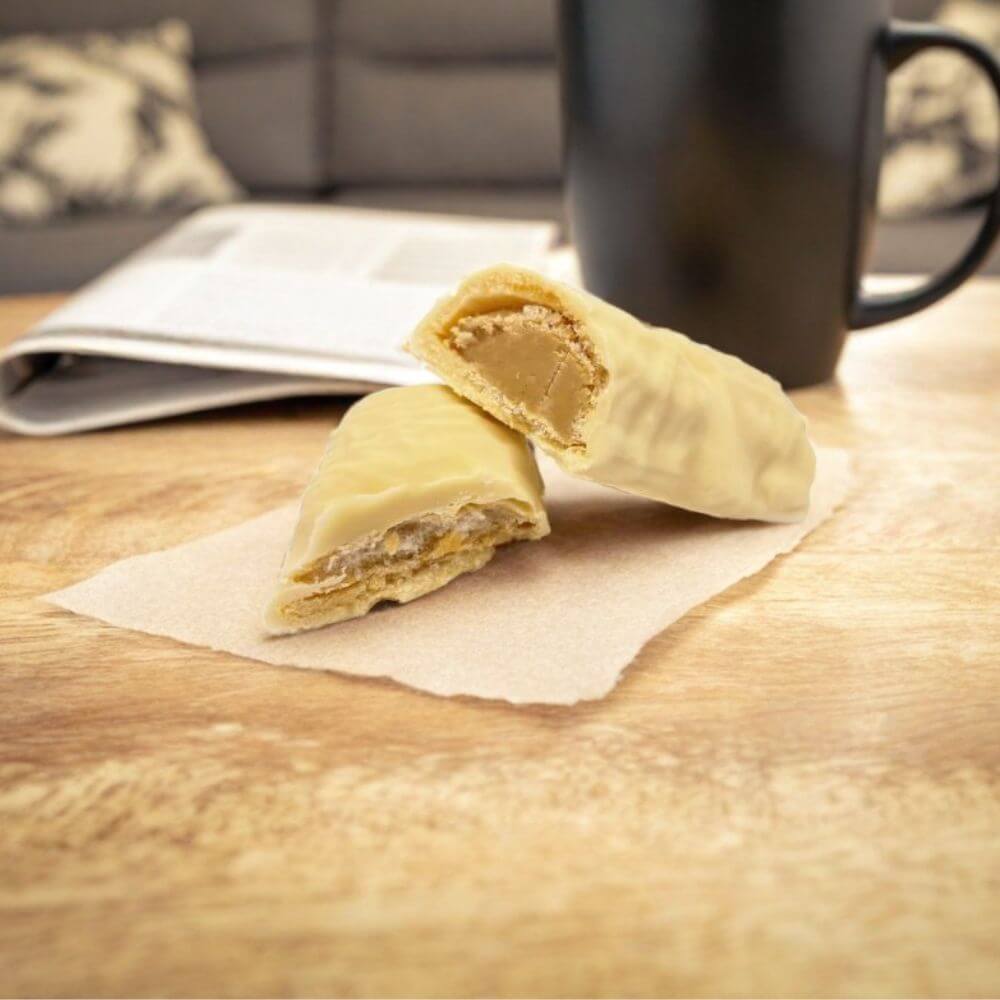 Barrette proteiche cioccolato bianco e crema di nocciole PROTISTART