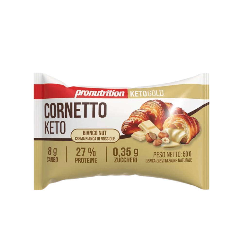 Cornetto al cioccolato bianco chetogenico 50 g Pronutrition
