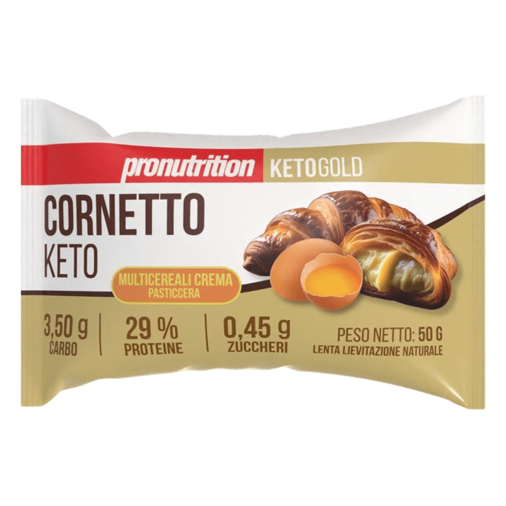 Cornetto alla crema pasticcera ai cereali Keto 50g Pronutrition