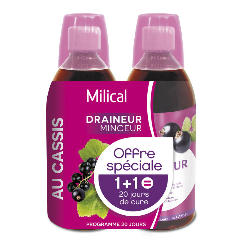 Milical Drainante ultra sapore di ribes nero set di 2 flaconi da 500 ml