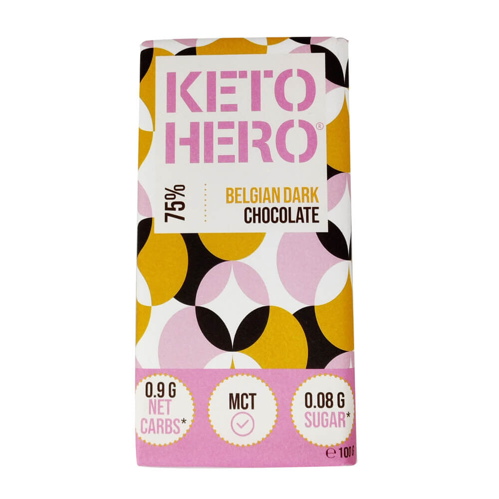 Tavoletta di cioccolato fondente 75% KETO-HERO 100g