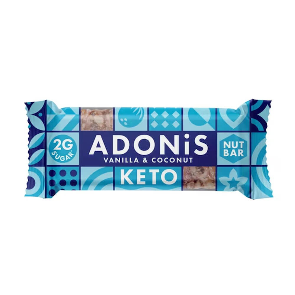 Barretta cheto alla vaniglia e cocco 35g Adonis