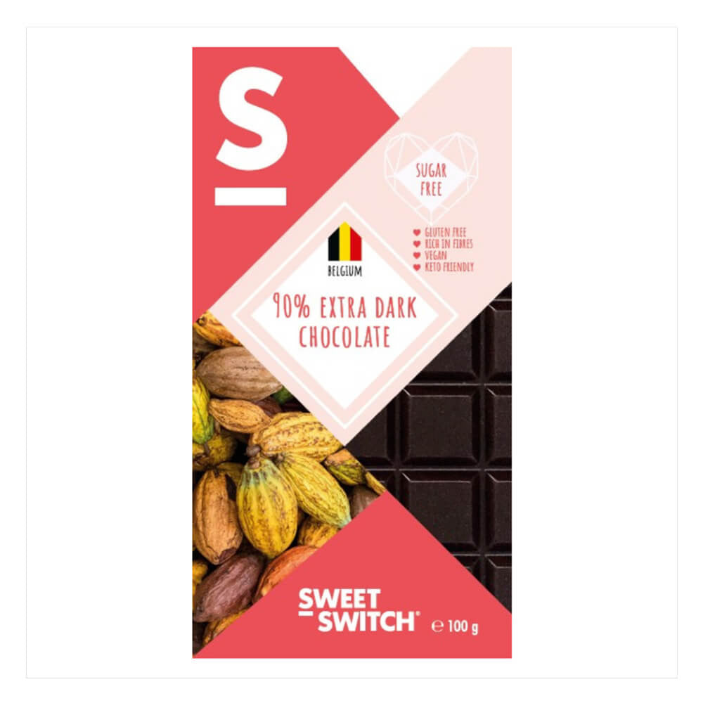 Tavoletta di cioccolato fondente al 90% Keto Sweet-Switch 100 g