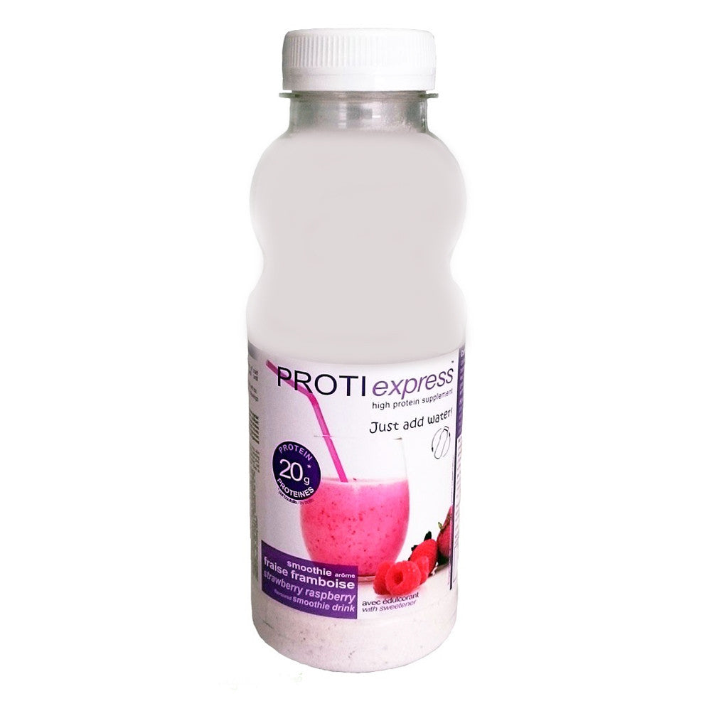 Bevanda proteica Smoothie Fragola e Lampone bottiglia ProtiExpress
