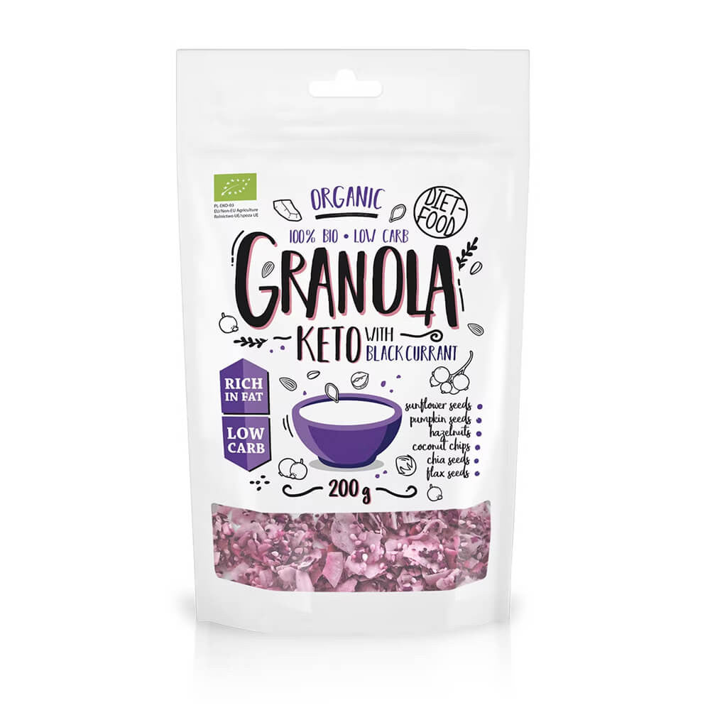 Granola Keto Bio ribes nero - 200g - DIET FOOD