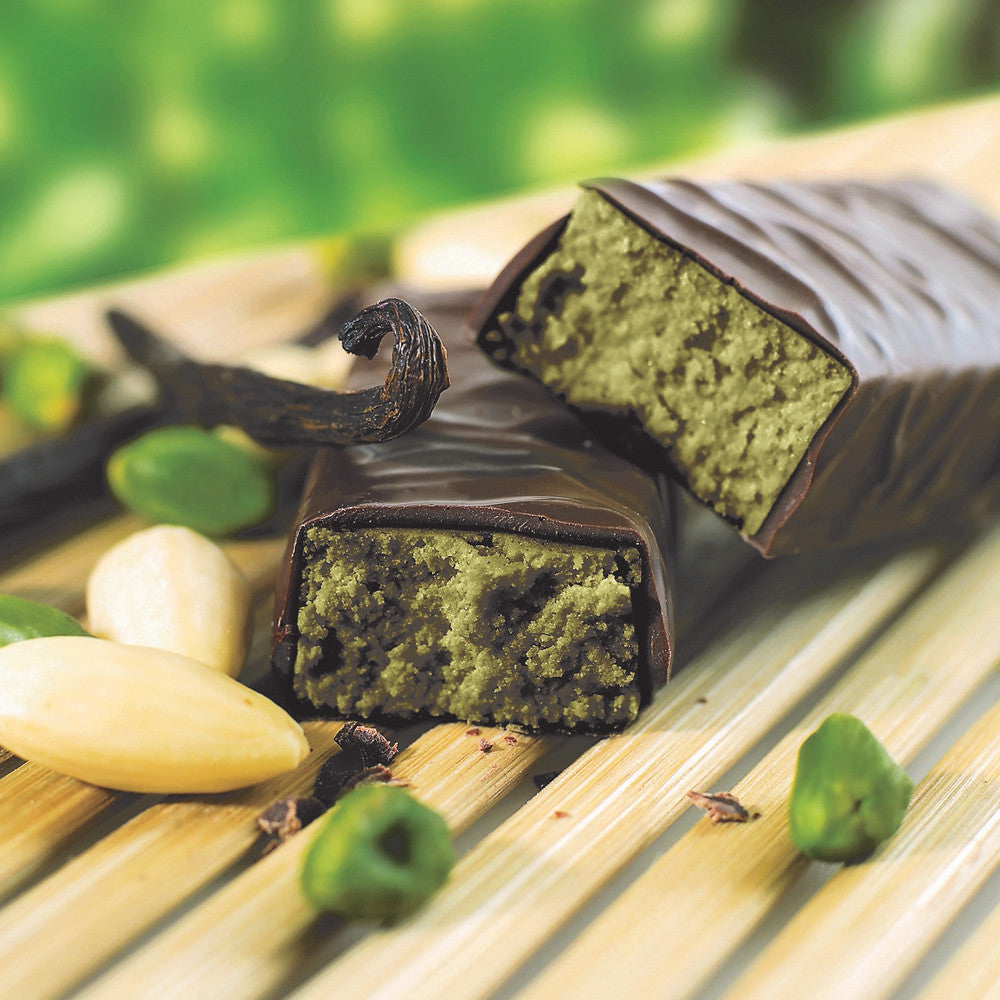 Barretta proteica vegane verdi arachidi al cioccolato all'unità PROLINEA
