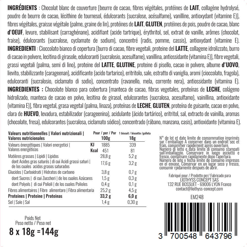 Biscotti doppio cuore gusto fragola Scatola da 8 MD TMC 05/2024