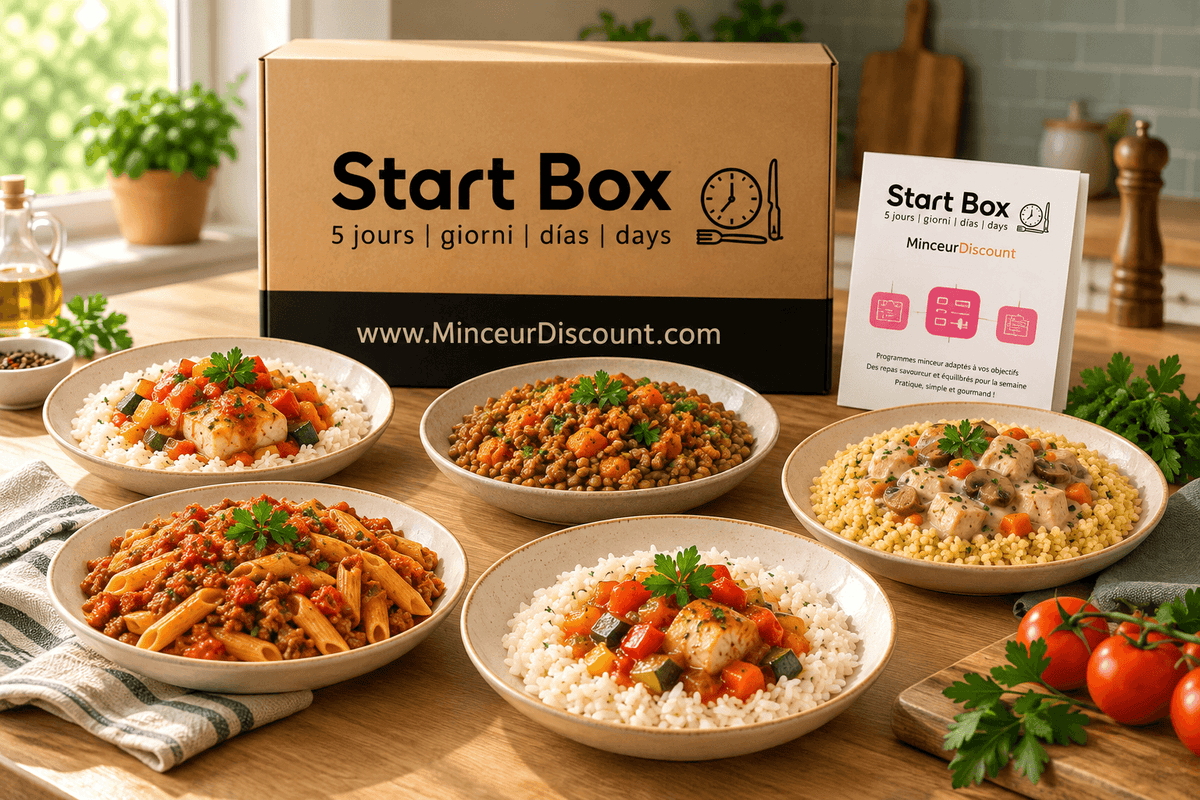 StartBox Plats cuisinés Minceur 5 jours régime hypocalorique – 10 plats PERSONNALISABLE Prix choc