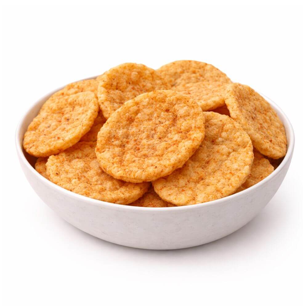 Chips proteiche di soia soffiata gusto SPICY CHEESE, unità 25 g