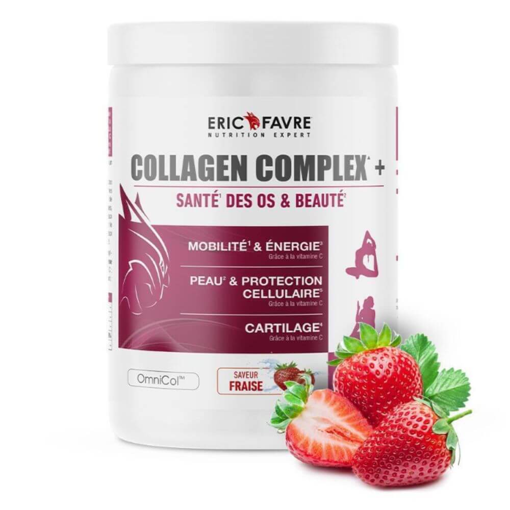 Collagene acido ialuronico Vitamina C Gusto fragola barattolo da 300g Eric Favre