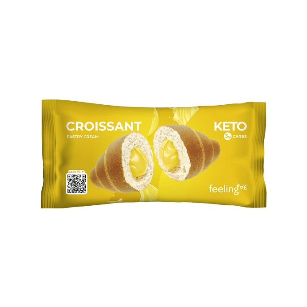 Croissant KETO ripieno di crema pasticcera FeelingOK 50g