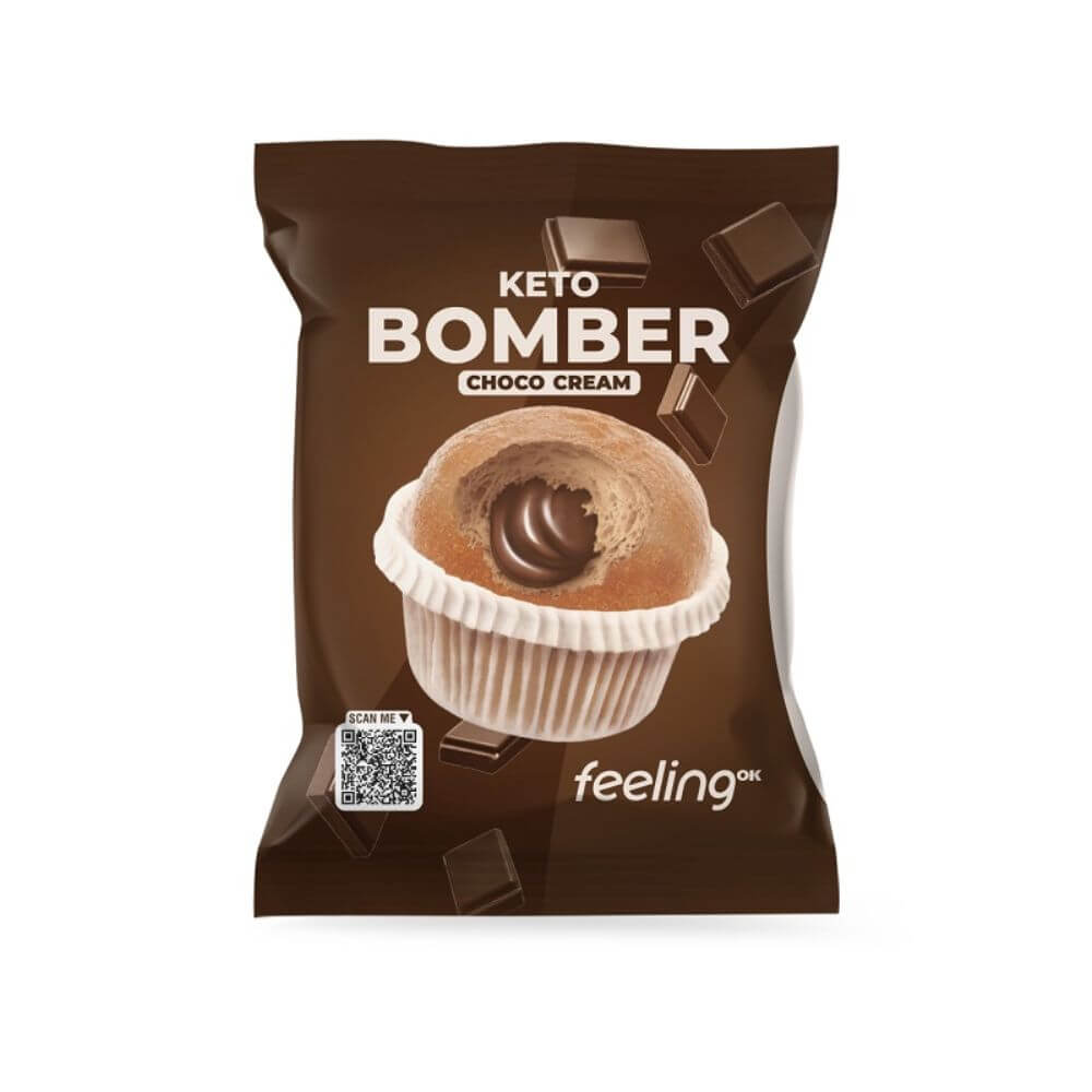 Muffin Proteico KETO ripieno alla crema al cioccolato FeelingOk 50g