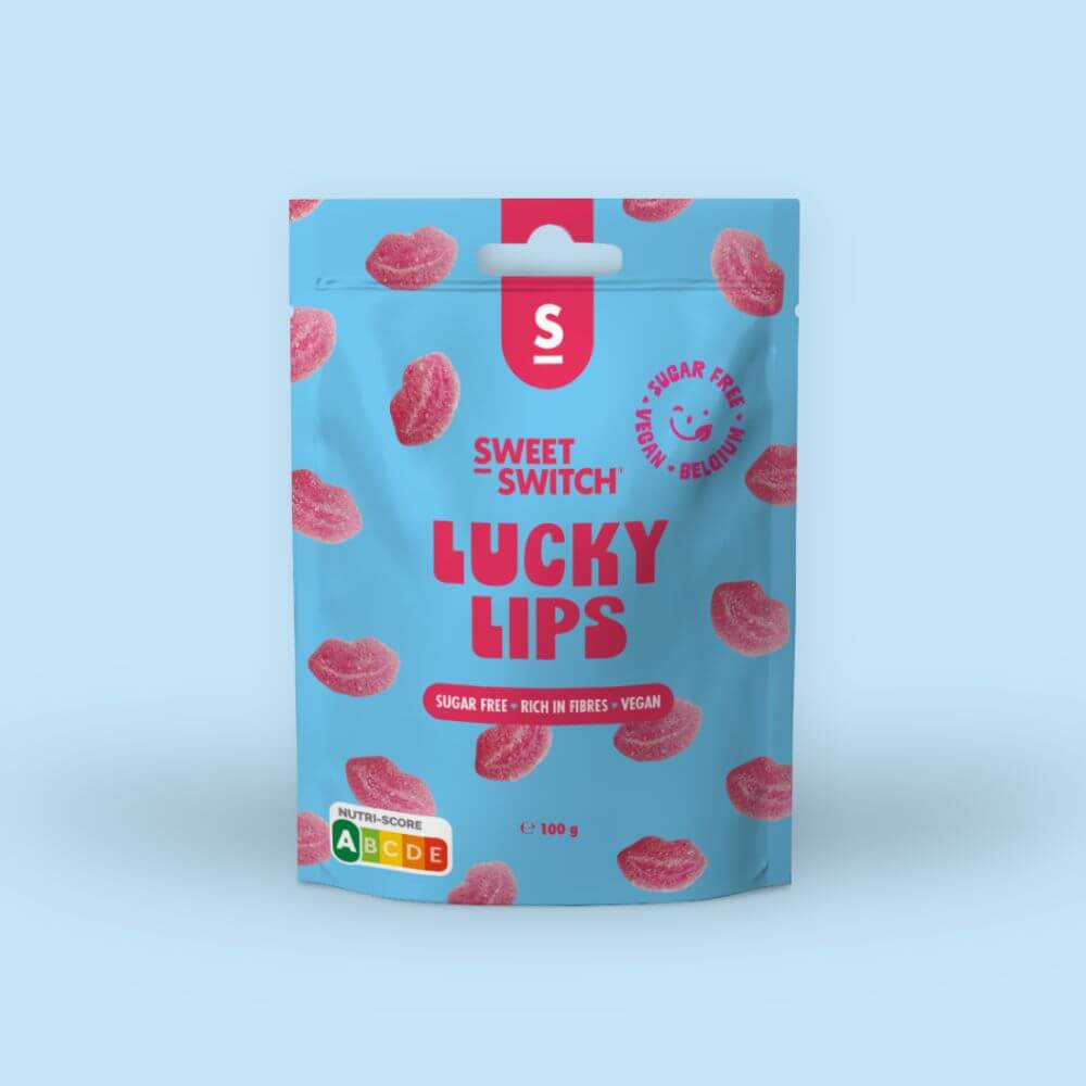 Caramelle senza zucchero Lucky Lips Sweet-Switch 100 g