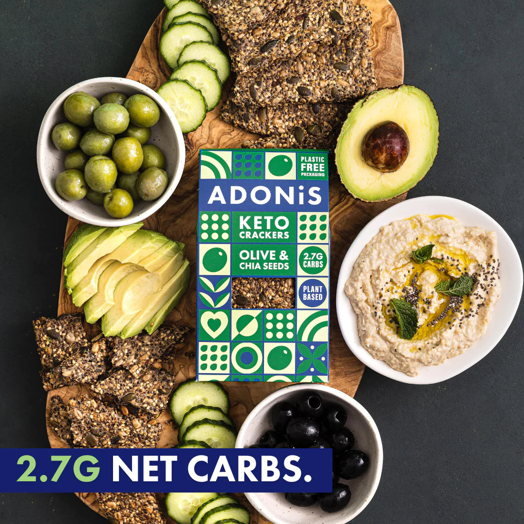 ADONIS Keto Cracker con olive e semi di chia