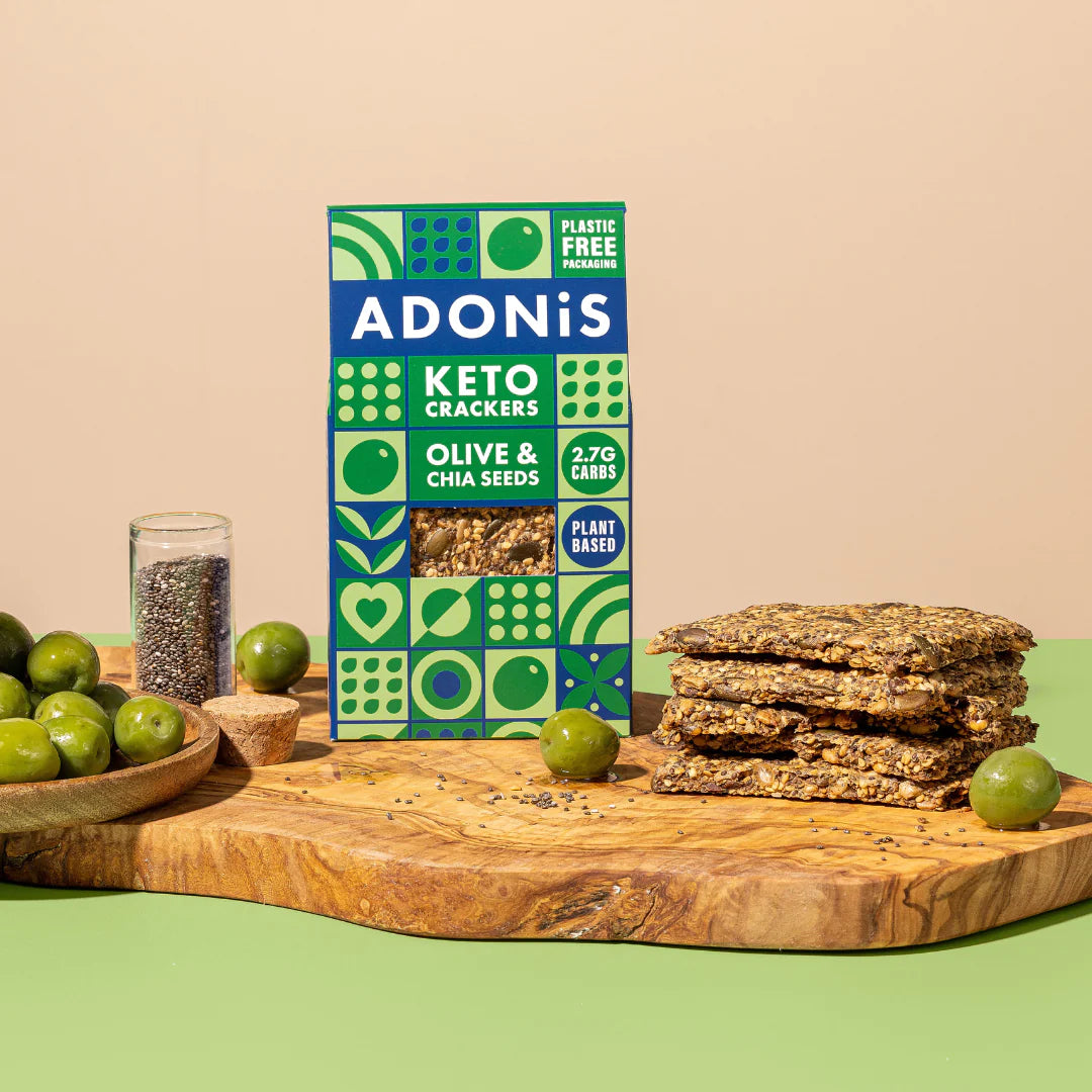 ADONIS Keto Cracker con olive e semi di chia