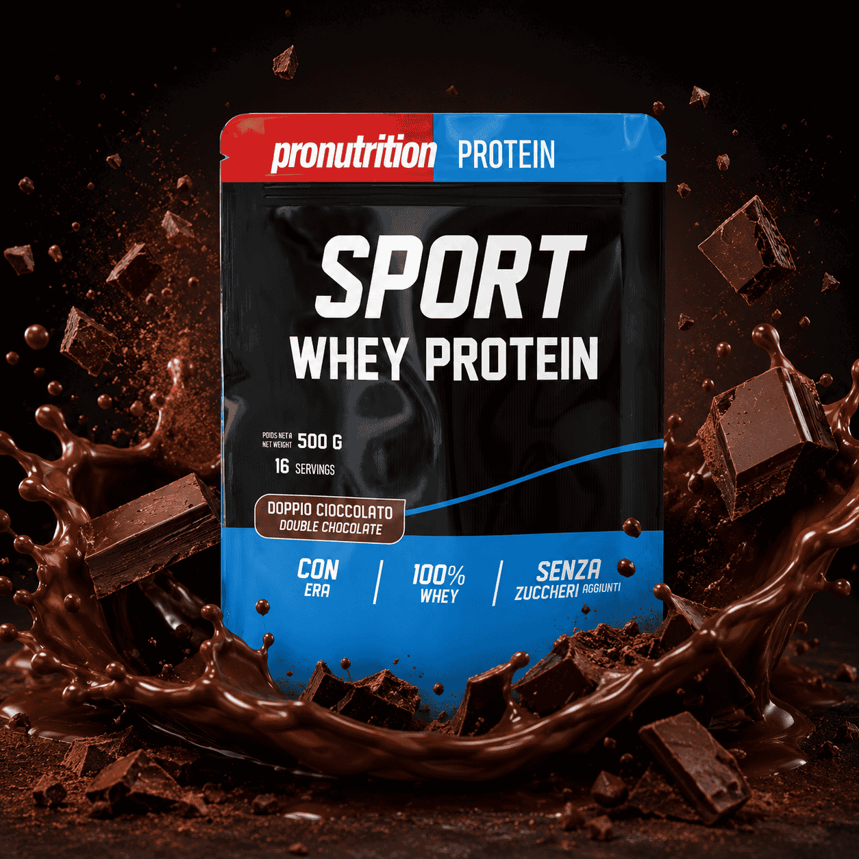 Sport Whey Protein Double Chocolat 500g - PRONUTRITION