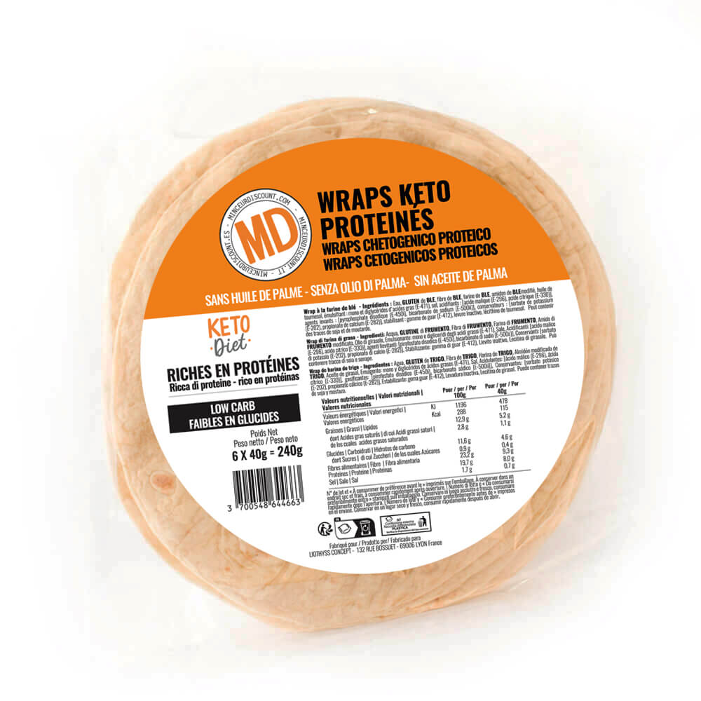 Keto Protein Wrap senza olio di palma MD confezione da 6